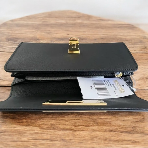 Michael Kors Black Callie Carryall Long Wallet - Picture 3 of 8